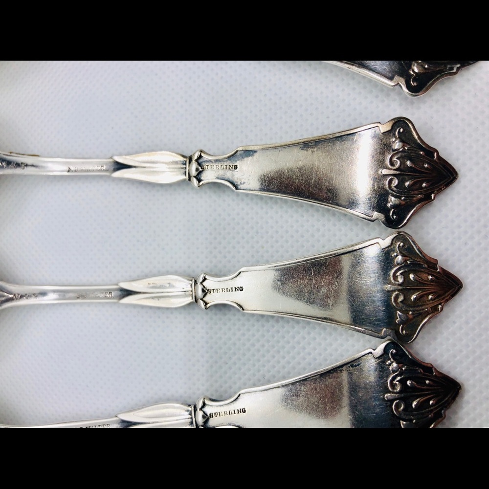 *SOLD* Antique Sterling Hotchkiss & Schreuder Tea Spoons - Picture 8 of 8
